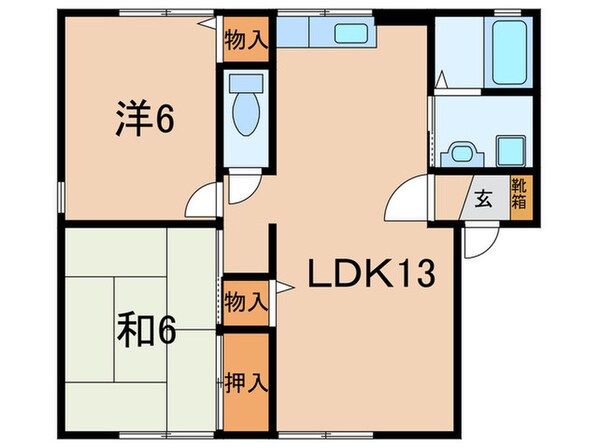 パ－クヒル王塚台Ａの物件間取画像